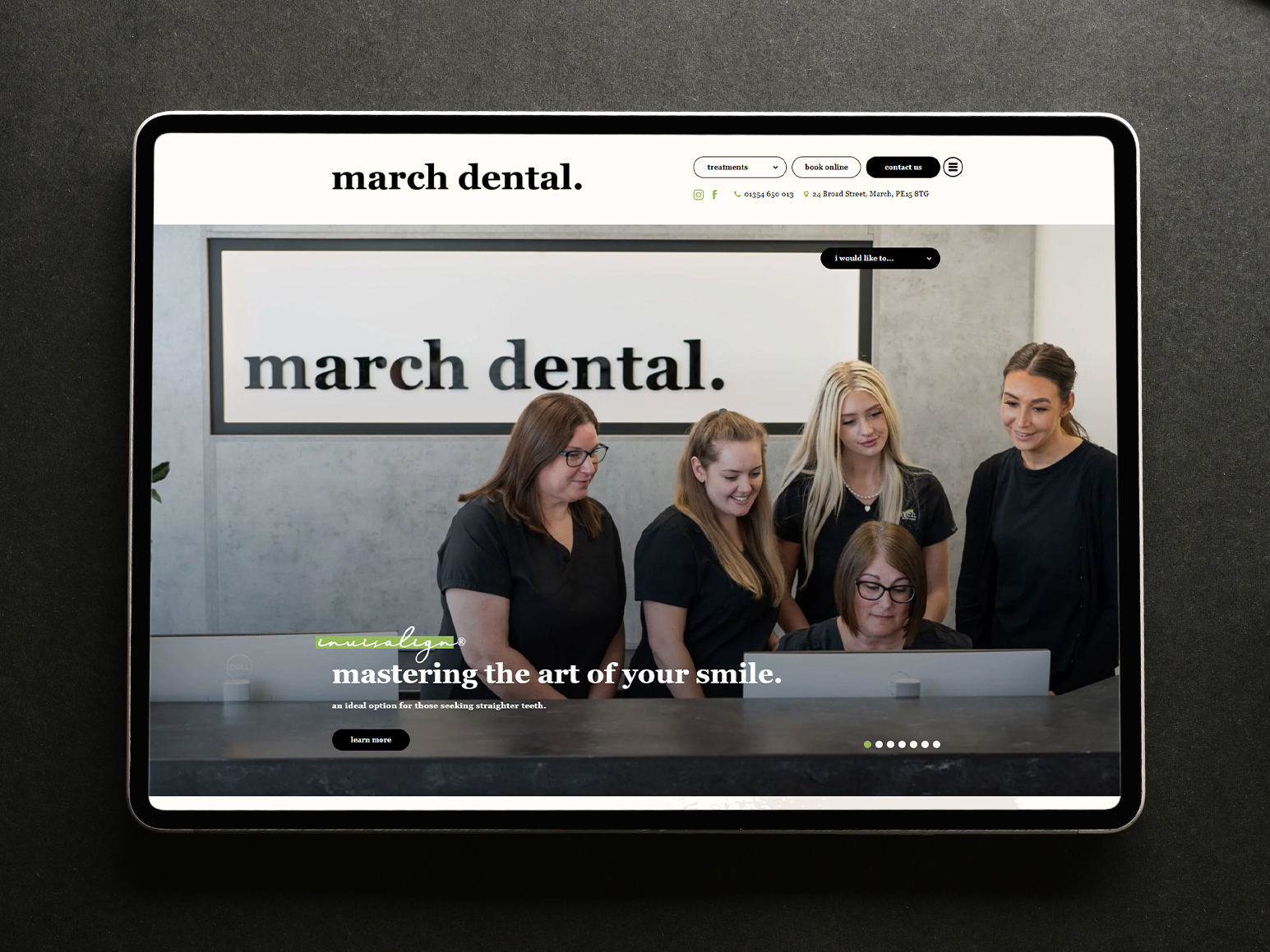 March Dental homepage